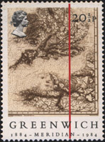 Эта серия марок демонстрирует Гринвичский меридиан